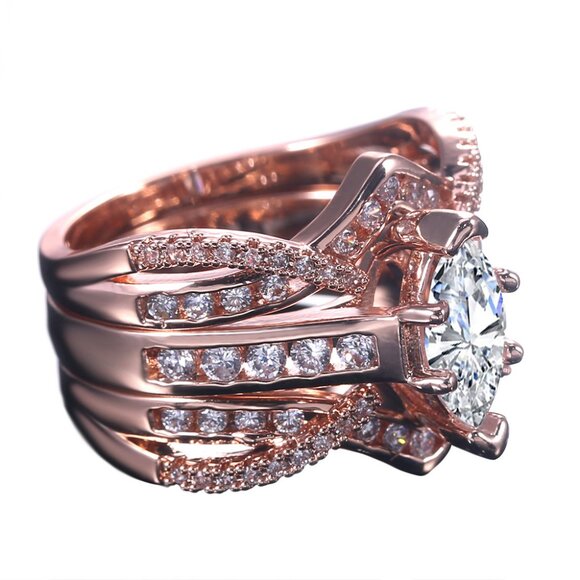 Sweet Anillos Shiny Marquis Dainty Zircon Micro Pave Rings for Women, PD018 - Picture 5 of 6